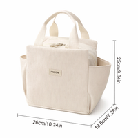 12L Corduroy Insulated Lunch Bag