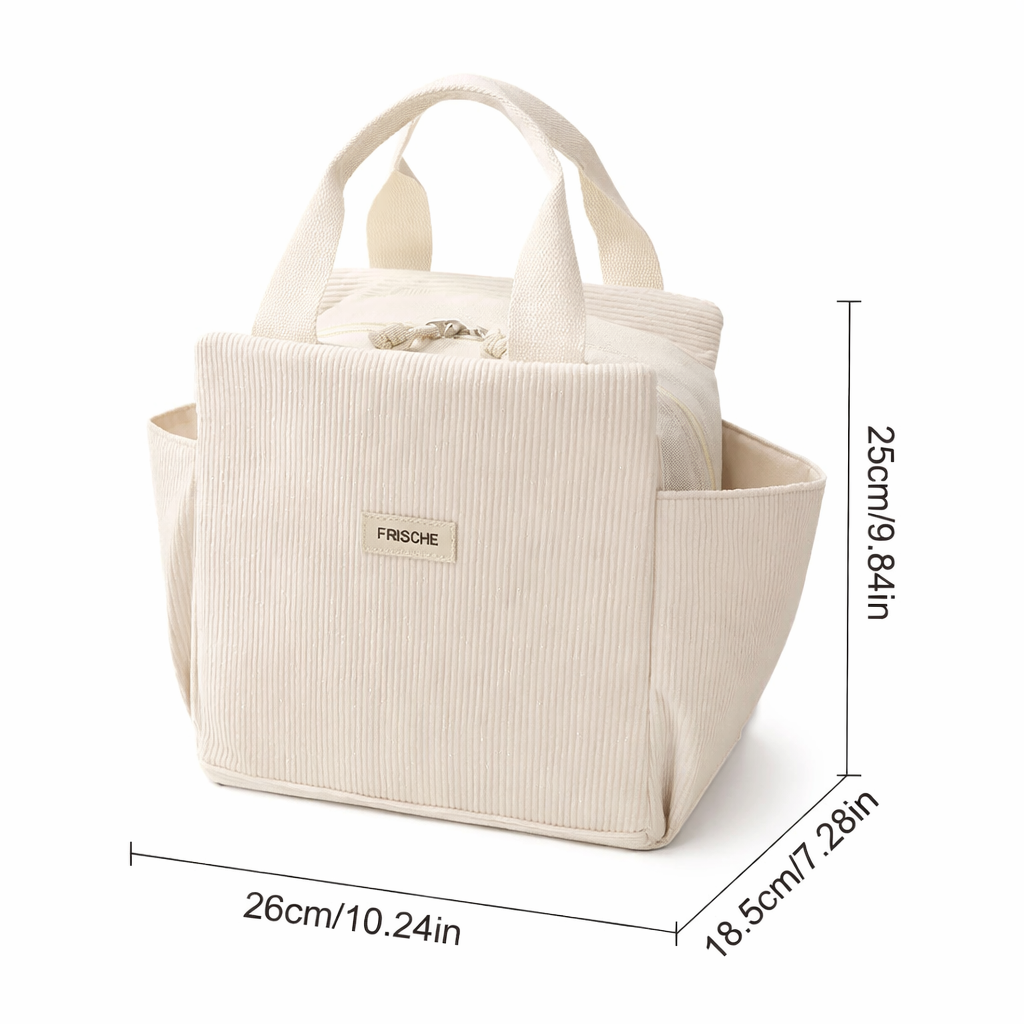 12L Corduroy Insulated Lunch Bag