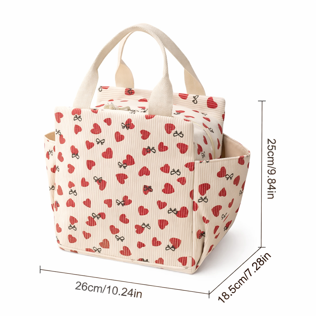 12L Corduroy Insulated Lunch Bag