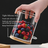 Airtight Glass Food Storage Jar – Bamboo Lid Pantry Container