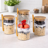 Airtight Glass Food Storage Jar – Bamboo Lid Pantry Container