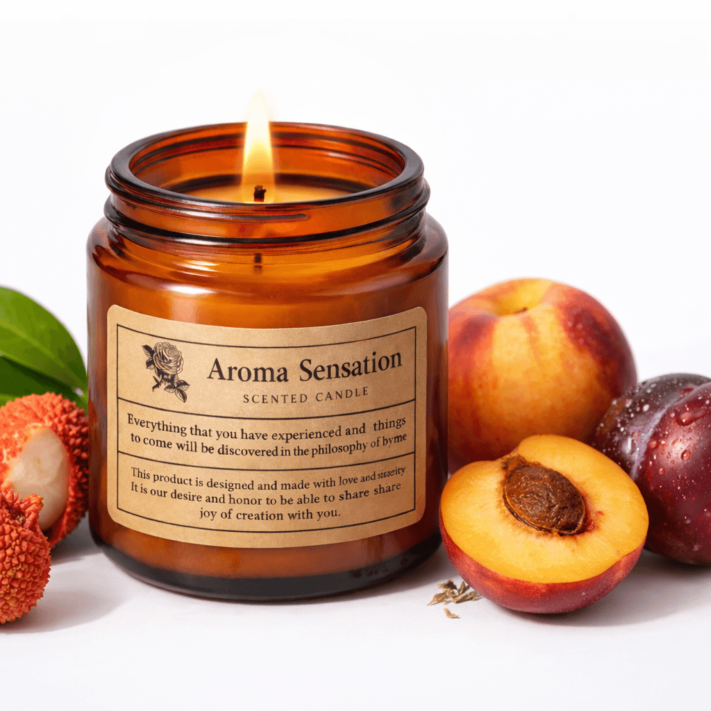 Brown Glass Scented Candle