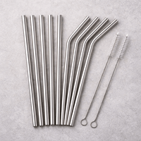 Reusable Stainless Steel Drinking Straws Set
