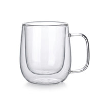 Double Wall High Borosilicate Glass Mug Heat Resistant Handle Coffee Milk Juice Water Cup Bar Drinkware Coffeeware Lover Gift — image 1