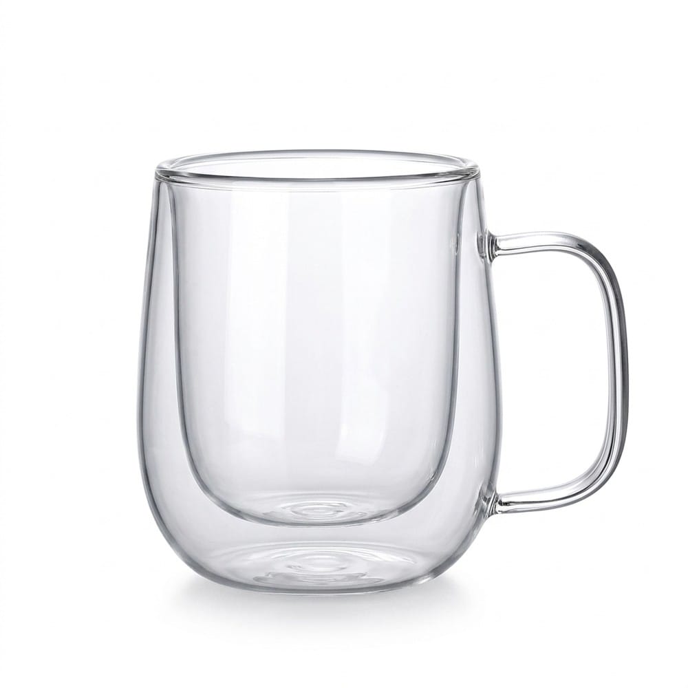 Double Wall High Borosilicate Glass Mug Heat Resistant Handle Coffee Milk Juice Water Cup Bar Drinkware Coffeeware Lover Gift — image 1