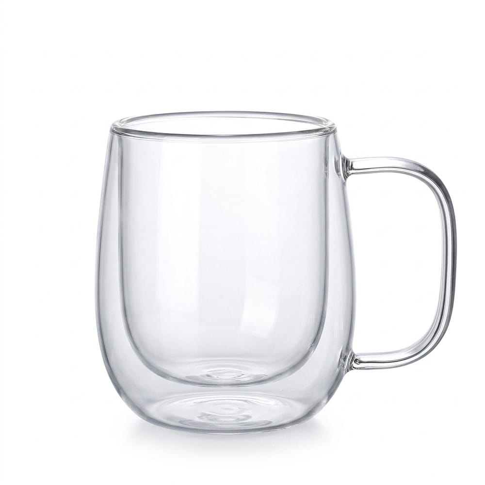 Double Wall High Borosilicate Glass Mug Heat Resistant Handle Coffee Milk Juice Water Cup Bar Drinkware Coffeeware Lover Gift — image 2