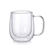 Double Wall High Borosilicate Glass Mug Heat Resistant Handle Coffee Milk Juice Water Cup Bar Drinkware Coffeeware Lover Gift — image 2