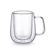 Double Wall High Borosilicate Glass Mug Heat Resistant Handle Coffee Milk Juice Water Cup Bar Drinkware Coffeeware Lover Gift — image 3