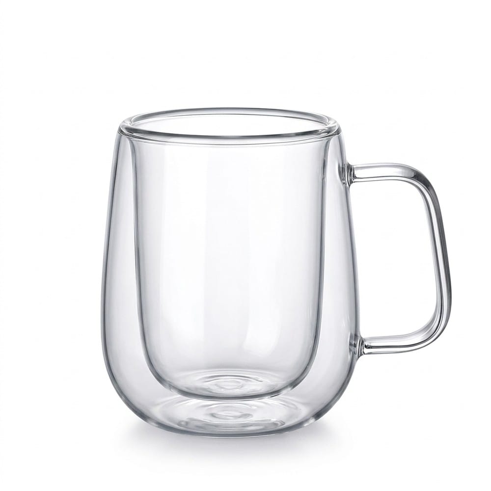 Double Wall High Borosilicate Glass Mug Heat Resistant Handle Coffee Milk Juice Water Cup Bar Drinkware Coffeeware Lover Gift — image 3
