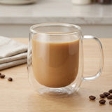 Double Wall High Borosilicate Glass Mug Heat Resistant Handle Coffee Milk Juice Water Cup Bar Drinkware Coffeeware Lover Gift — image 6